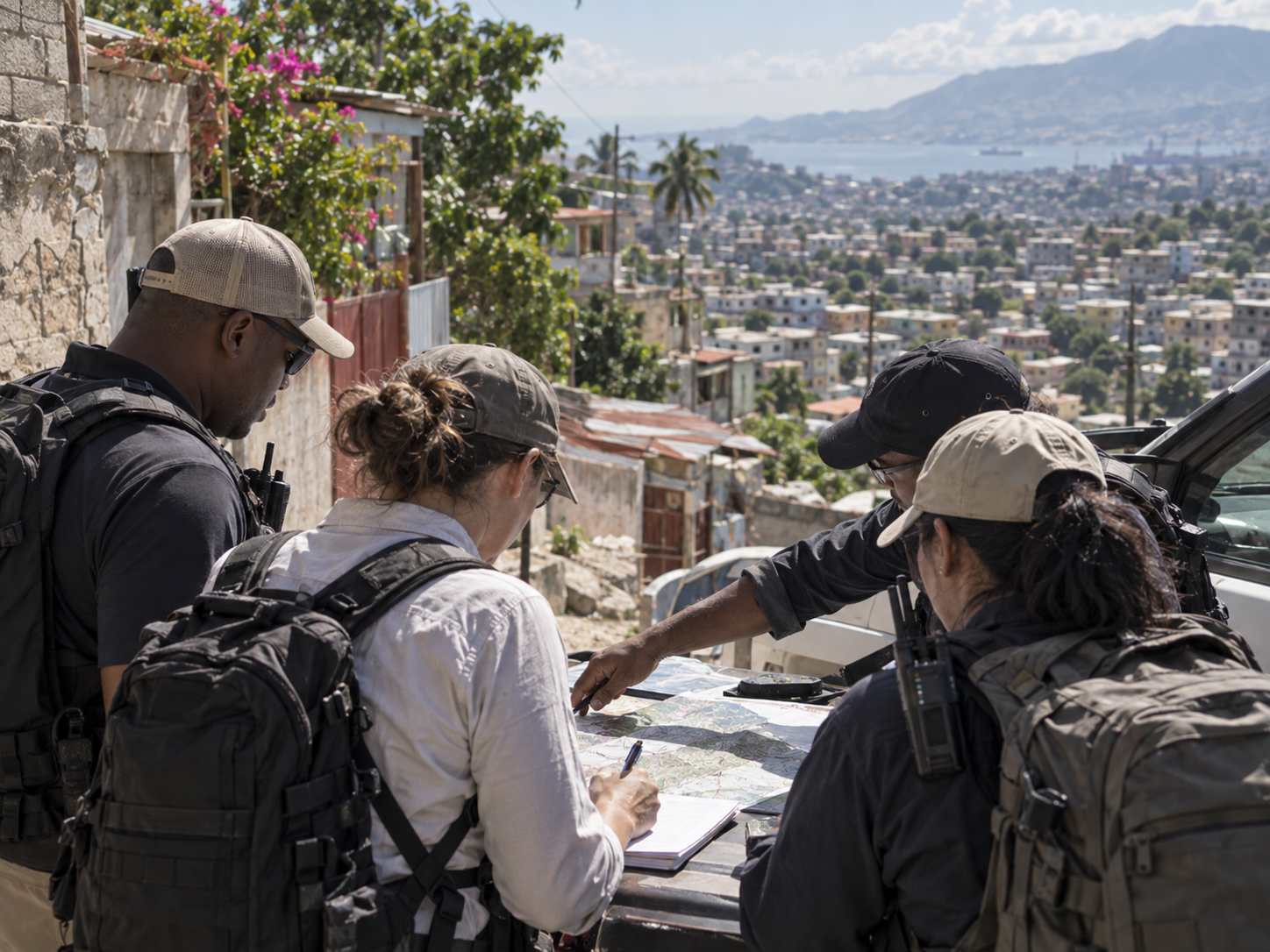 Regional security specialists planning in the field
