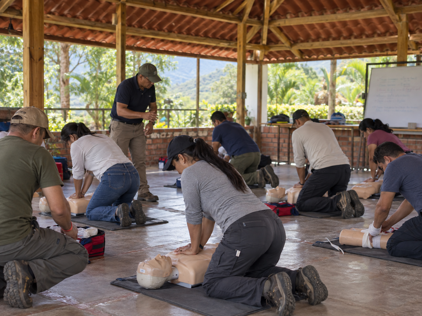 Hands-on first aid practice